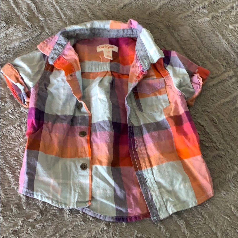 ✨3/$10✨Cat & Jack button down 12m